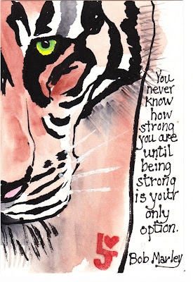 tiger strength Lisa Jastram etegami