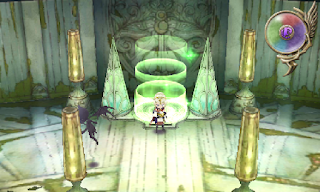 A teleporter inside the Valley Ruins Tower in The Legend of Legacy.