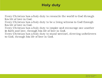 Holy duty