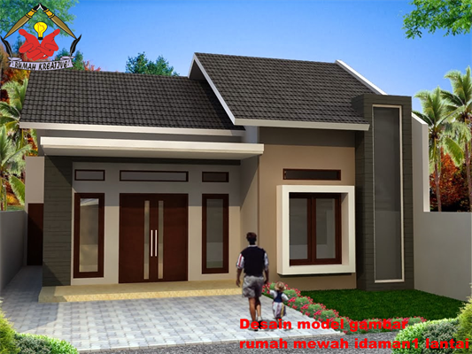 Desain Gambar  Model Rumah  Mewah  Idaman 1  lantai  Rumah  