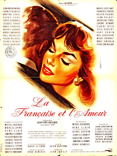 LA FRANÇAISE ET L'AMOUR. Cartel: 60 x 80 cms. Francia Autor: Jean Mascii. Imprenta: Imp. Bedos, París. LA FRANCESA Y EL AMOR. La française et l’amour. 1960. Francia, Italia. Dirección: Michel Boisrond, Christian-Jaque, René Clair, Henri Decoin, Jean Delannoy, Jean-Paul Le Chanois, Henri Verneuil. Reparto: Darry Cowl, Noël Roquevert, Paulette Dubost, Sophie Desmarets, Pierre Mondy, Jean Desailly, Valérie Lagrange, Marie-José Nat, Claude Rich, Yves Robert, Jacques Marin, Dany Robin, Paul Meurisse, Jean-Paul Belmondo, Alice Kessler, Ellen Kessler, Annie Girardot, François Périer, Francis Blanche, Jean Poiret, Michel Serrault, Martine Carol, Silvia Monfort, Robert Lamoureux.