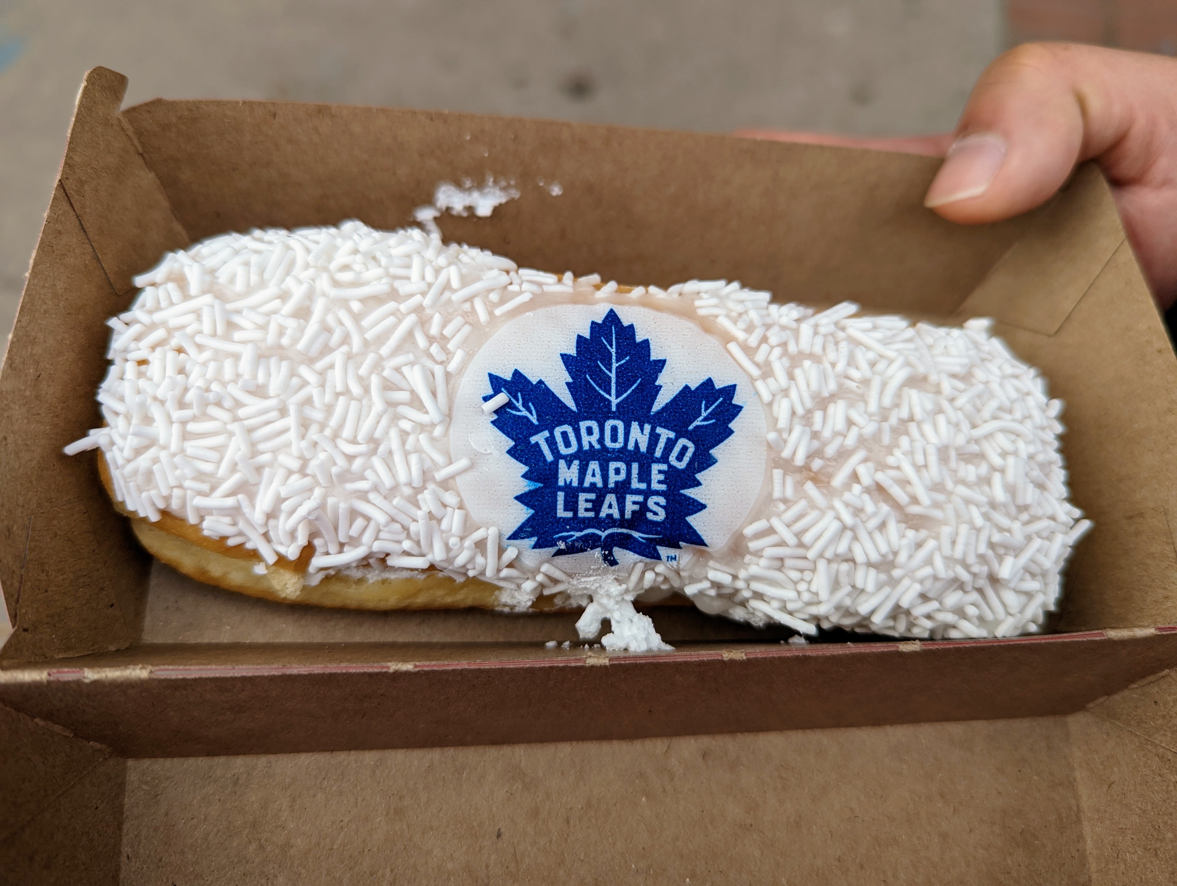 Smooch Food Toronto Maple Leafs Dream Donut from Tim Hortons
