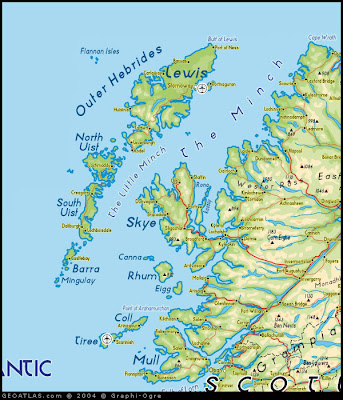 Outer Hebrides Regions Map