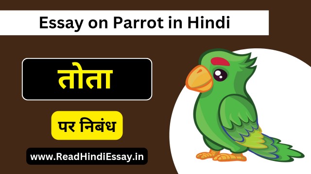तोता पर निबंध हिंदी में - Essay on Parrot in Hindi
