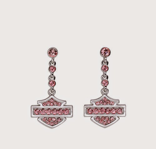 http://www.adventureharley.com/harley-davidson-womens-pink-label-rhinestone-bar-shield-logo-earrings-99434-12vw