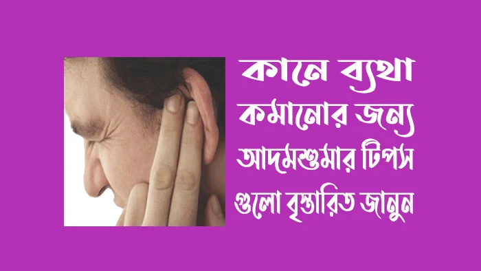 কানে ব্যথা কমানোর জন্য সুস্থ আদমশুমার টিপস