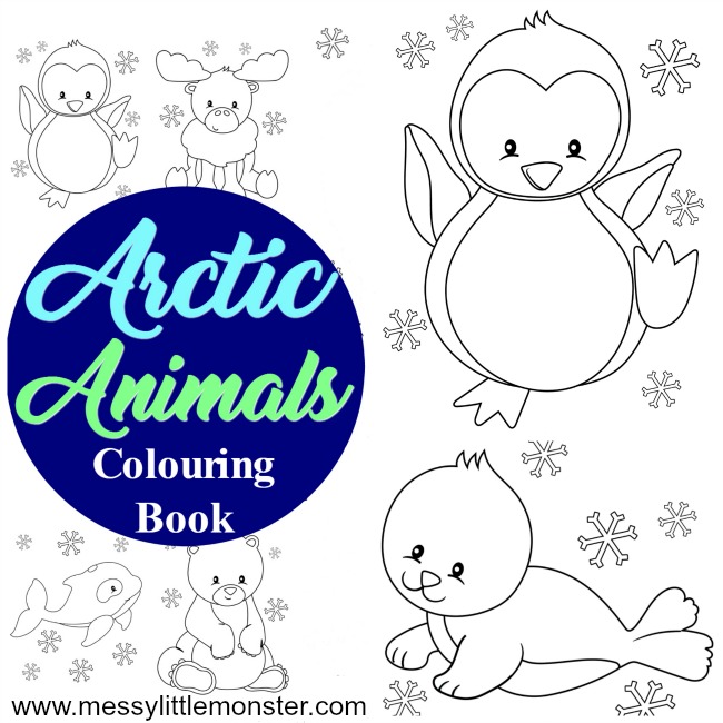 Arctic Animal Colouring Pages - Messy Little Monster