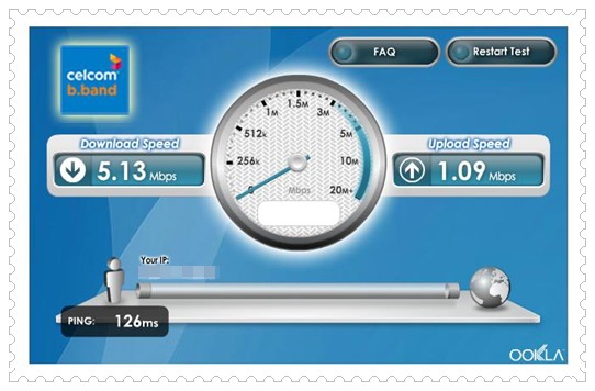 Celcom Superb Broadband Speed Test Result!