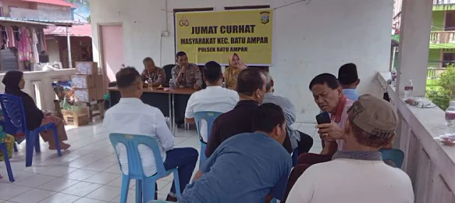 Kanit Binmas Polsek Batu Ampar Pimpin Kegiatan Jum'at Curhat Kamtibmas di Kampung Seraya
