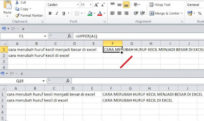 cara merubah huruf kecil menjadi huruf besar di excel