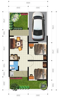 denah rumah minimalis sederhana type 36 lantai 2