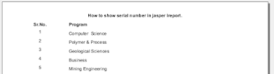 How to add serial number in jasper ireport
