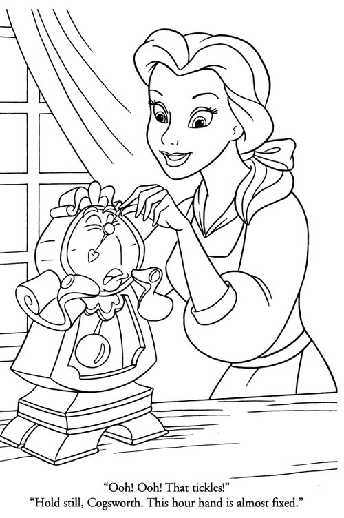 beauty and the beast disney coloring pages and the beast on coloriage princesse disney en ligne id=24190