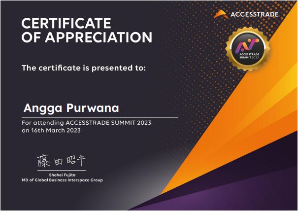 Angga Purwana at Access Trade Summit 2023