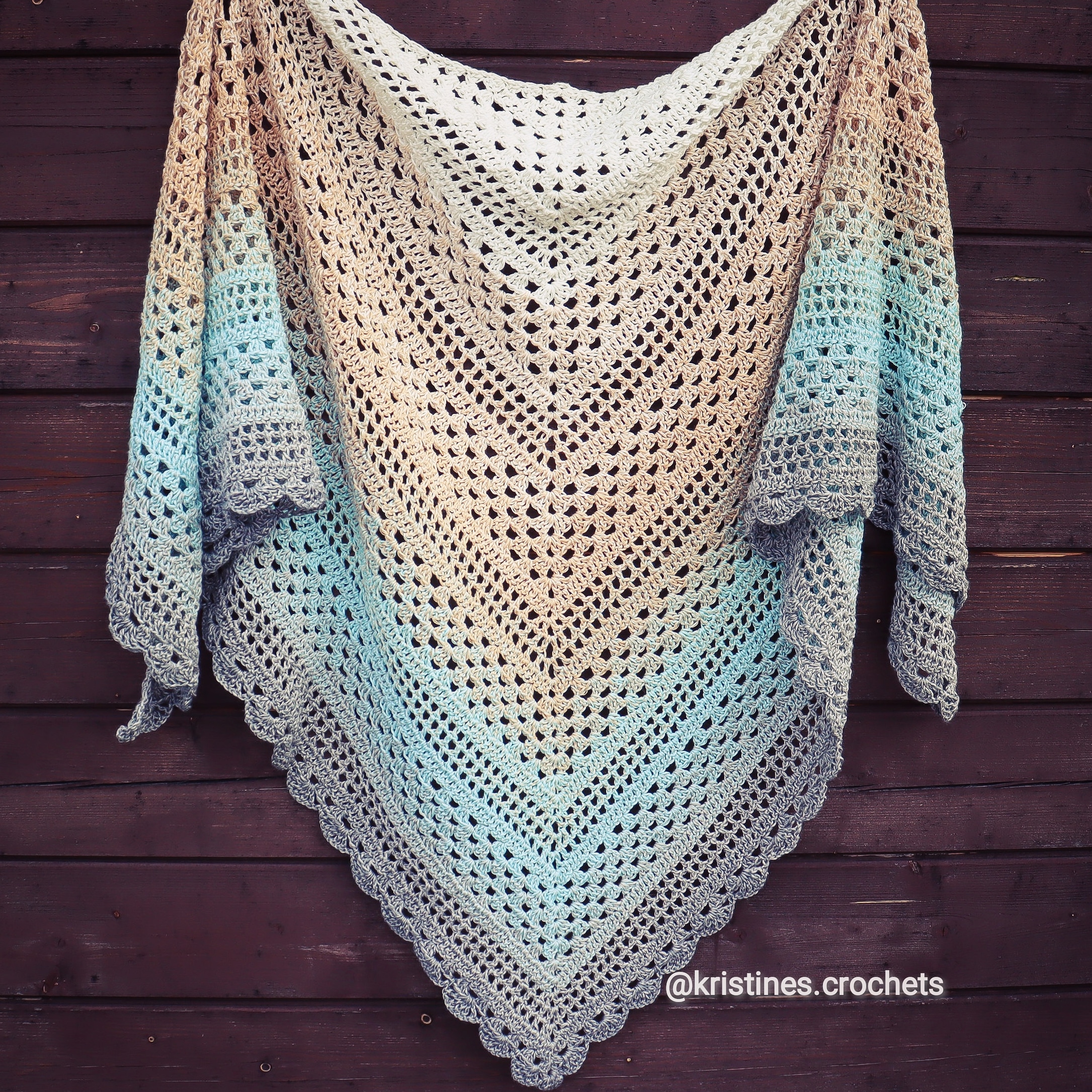 KristinesCrochets : Rose Sienna Shawl - Free Crochet Pattern