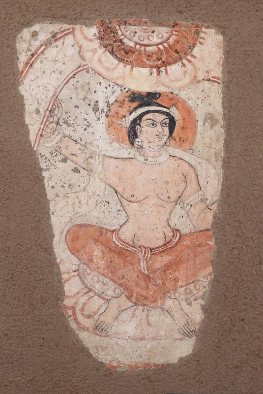 Xinjiang Khotanese Buddhist wall paintings displayed in Shanghai