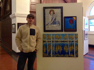 artist aaron kloss at the duluth art institute annual membership show