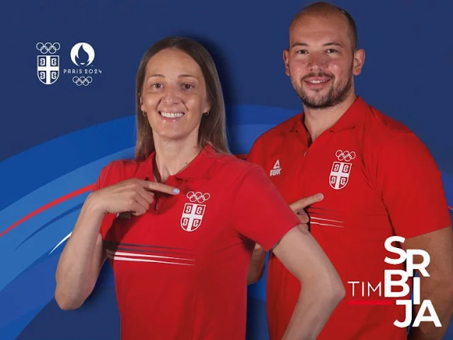 Maja Ognjenović e Dušan Mandić serão os porta-bandeiras da Sérvia na abertura de Paris-2024