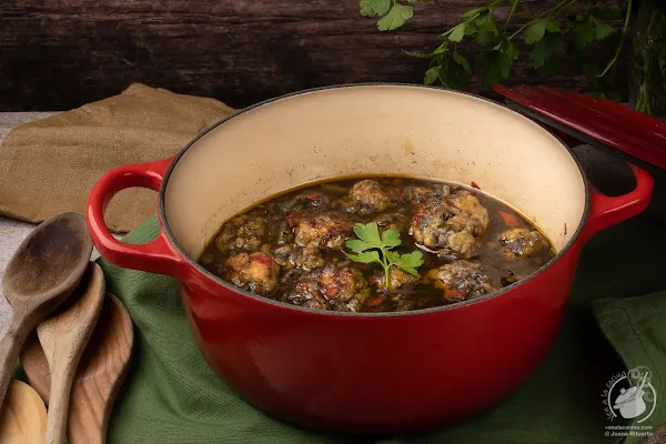 Albóndigas de sepia y gambas