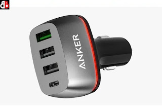 Charger Mobil Anker Quick Charge 3.0 PowerDrive+ 4 USB-C