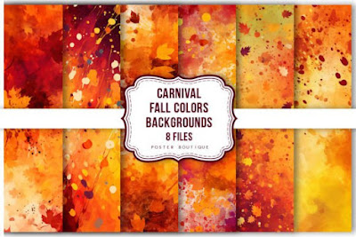 Carnival Fall Colors Backgrounds Pack
