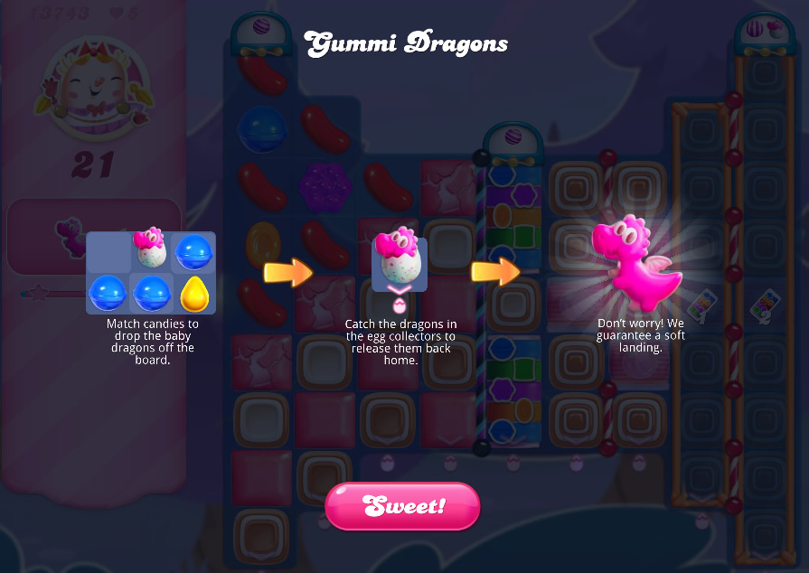 Candy Crush Saga Gummi Dragons