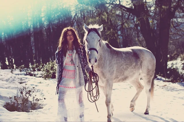 Free People Holiday Fairytales Lookbook November 2012 featuring Martha Hunt and Anais Pouliot