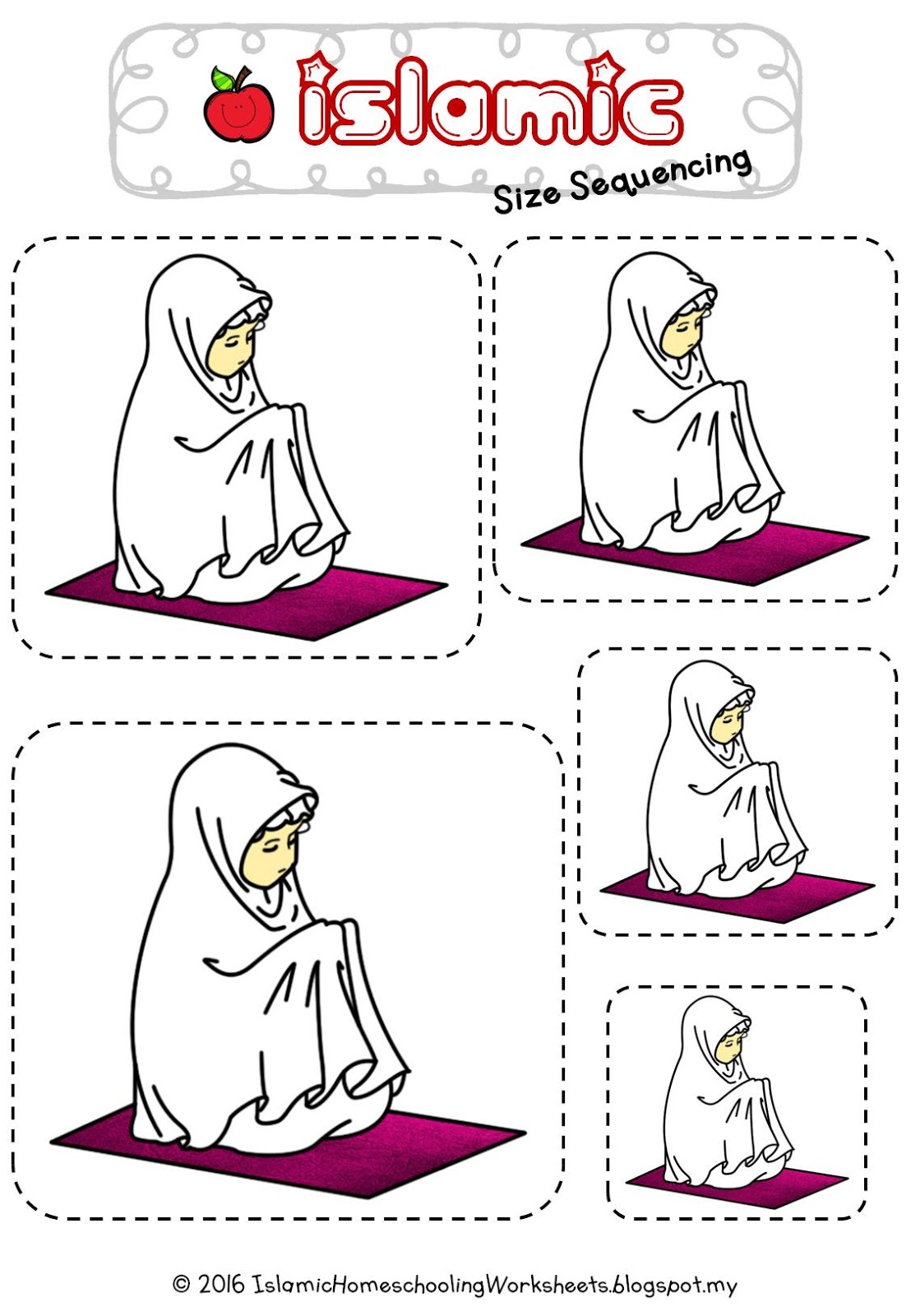 FREE Disney-Inspired Islamic Size Sequencing Printables 