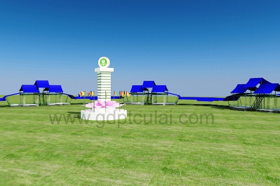 mô hình cổng trại gđpt 3d hoành tráng người áo lam - huynh trưởng gia đình phật tử (gđpt)