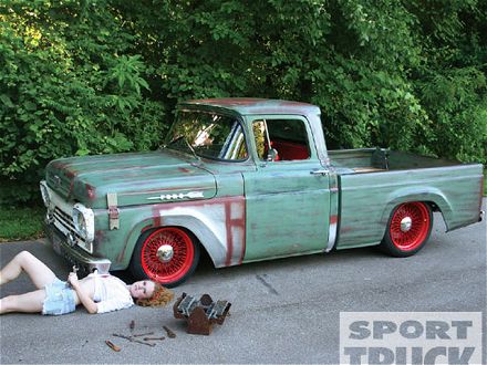 Ford F100 59 mod americano estilo rat rod