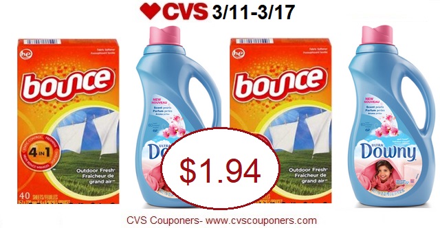 http://www.cvscouponers.com/2018/03/hot-pay-194-for-downy-liquid-or-bounce.html