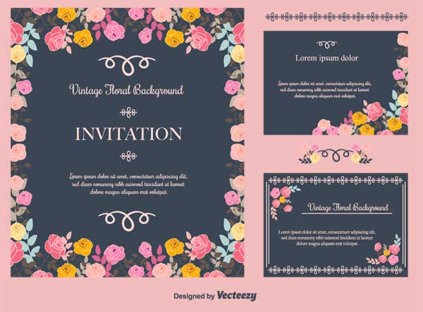background undangan pernikahan vector