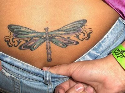 Lower Back Dragonfly Tattoo