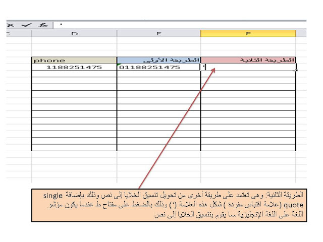 طرق كتابة الصفر على اليسار فى الاكسل excel