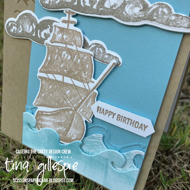 scissorspapercard, CASEing The Catty, Stampin' Up! On The Ocean Bundle