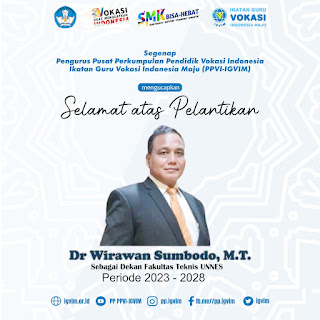 Selamat Kepada Dr. Wirawan Sumbodo, M.T., Sebagai Dekan FT UNNES 2023-2028