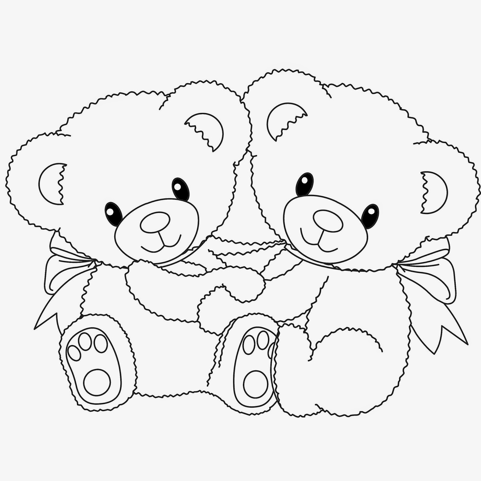 Kids Printable Teddy Bear Valentines Day · dania rehman Valentine Day Printable Coloring Pages