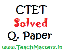 image: CTET January 2024 Solved Question Paper/Answers: Paper-I (PRT) @ TeachMatters