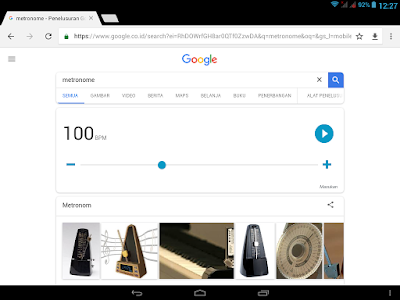 Metronome juga ditambahkan di google search