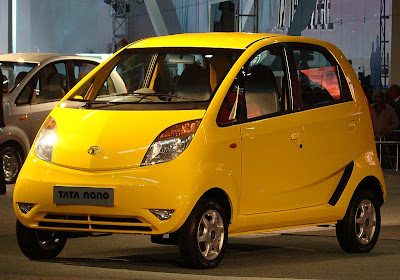 yellow Tata Nano, Worlds Cheapest city Car To Date