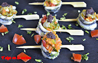 ROLLITOS DE BOQUERONES CON PICADILLO VEGETAL Y ACEITUNAS