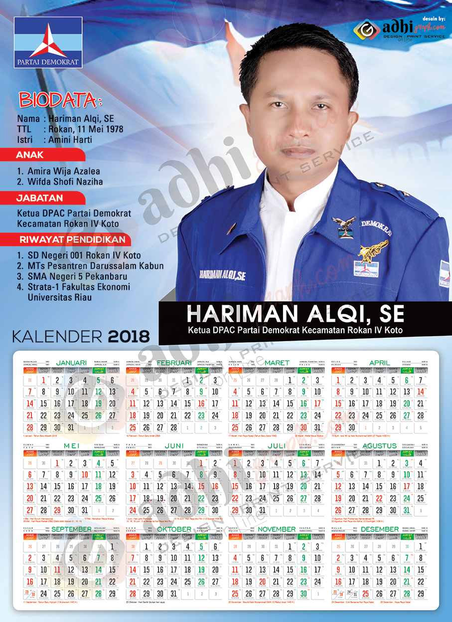  Kalender 2019 Hariman Alqi Anggota DPRD Kabupaten Rokan 