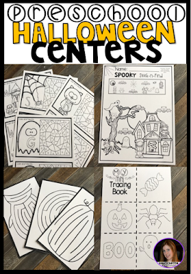 Halloween and October morning Tubs, Centers and Activities for Preschool