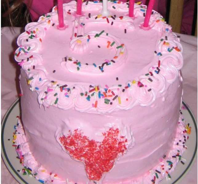 happy birthday cake pink. some of my delicious cake,