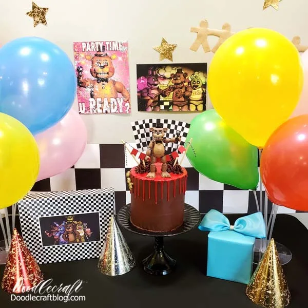 So, in celebration of the movie set to release on October 27th, let's throw the perfect party!   Set up like a couple of the party rooms from FNAF, this DIY party was easy to throw together with very little cost.