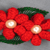 Hand Embroidery Woolen thread red flower decoration online