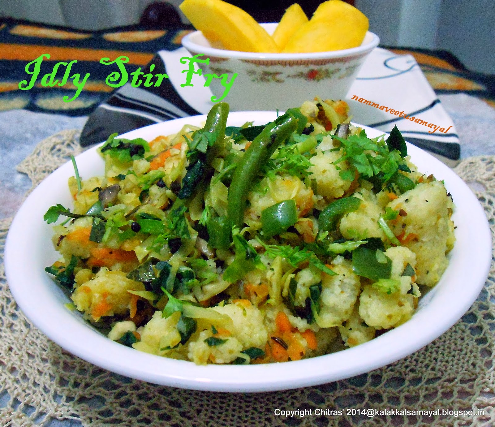 Idli upma [ idli stir fry ]