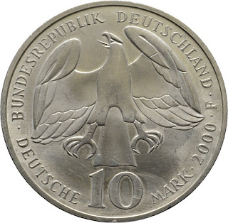 Germany 10 Deutsche Mark Silver Coin