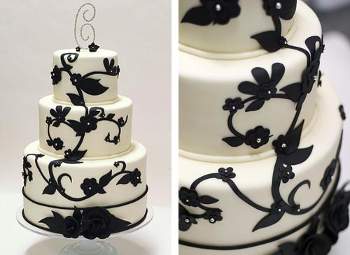 Black and White Wedding Cakes
