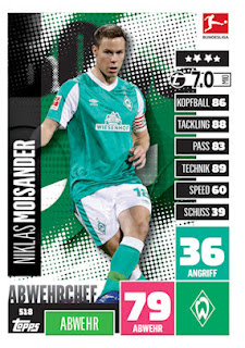 Topps Match Attax Bundesliga Extra 2020-2021 SV Werder Bremen Set